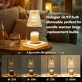 thumbnail image 5 of GU10 Halogen Bulb, 120V 50W Halogen Light Bulbs with Glass Cover for Candle Warmer, MR16 GU10+C 2700K Warm White Dimmable Recessed Track Lighting (6 Pack)$$Tools, 5 of 5