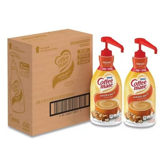 Nestle Coffee-Mate Liquid Coffee Creamer with Pump, Hazelnut 101.4 Fl. Oz., 2 Pk.