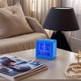 thumbnail image 2 of Unique Bargains Digital Alarm Clock Ascending Sound Snooze Blue 3.1"L x 2.6"W x 3.1"H, 2 of 6