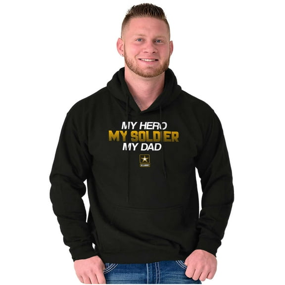 US Army Logo My Dad Hero Soldier Hoodie Sweatshirt Women Men Brisco Brands S