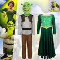 thumbnail image 2 of Disfraz de princesa Shrek Fiona para Halloween, vestido verde, unisex, para niños y adultos, 2 of 5