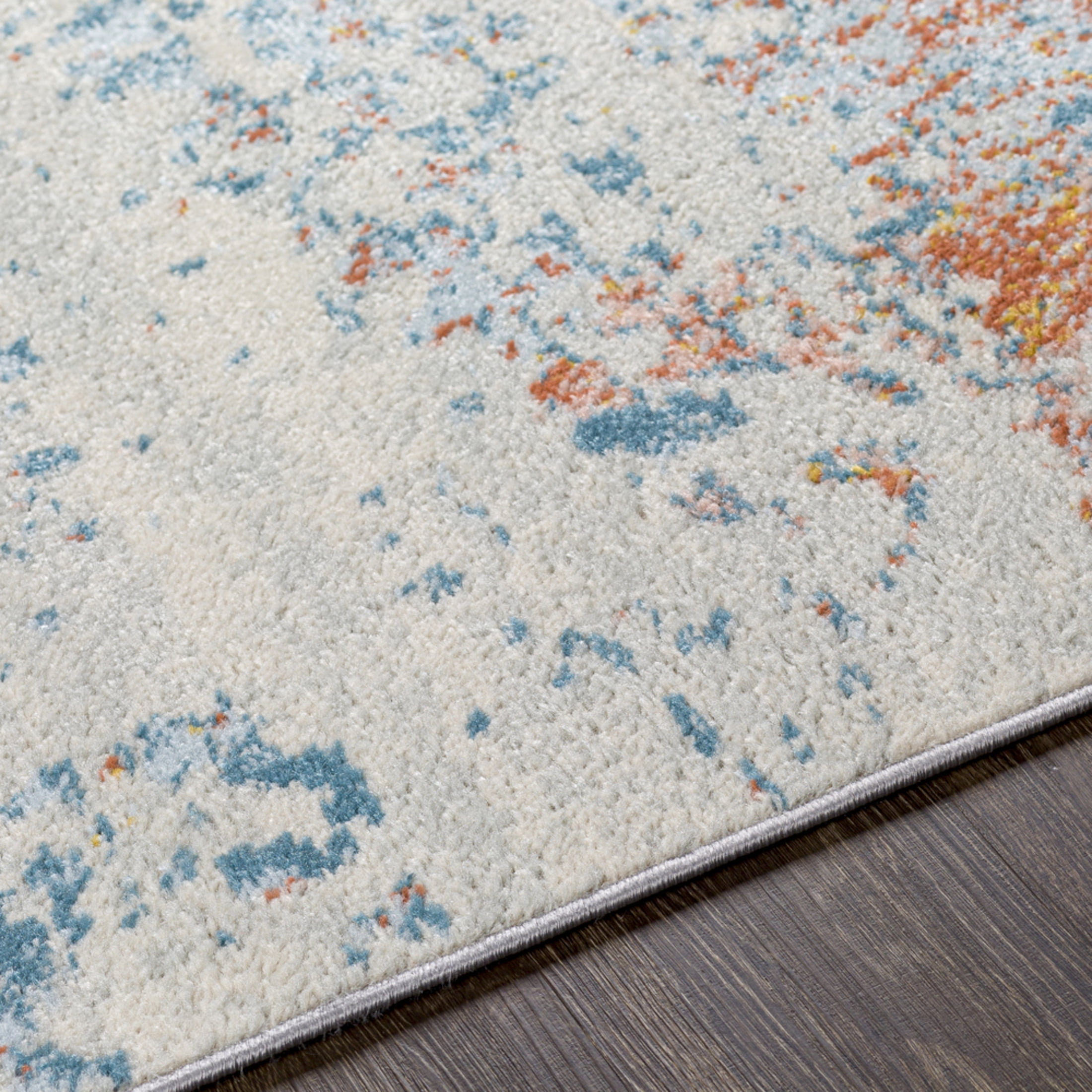 Livabliss Area Rugs for Living Room, 7x9 Sunderland Modern Blue Rug, Bedroom Dining Room Home Decor Stain Resistant Carpet (6'7" x 9')