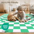 thumbnail image 4 of ODIKA 8'x10' Washable Area Rug Fuzzy Tone Funky Chess Block Print Graphic Contemporary Checkered for Living Room, Under Sectional, Family , Durable, Non-Slip, 4 of 7