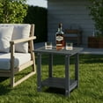 thumbnail image 4 of HiiKaa 2-Tier Adirondack Square Side Table,17" HDPE Outdoor Side Tables, Weather Resistant End Table for Patio, Backyard,Pool,Indoor Companion,Beach (Gray), 4 of 7