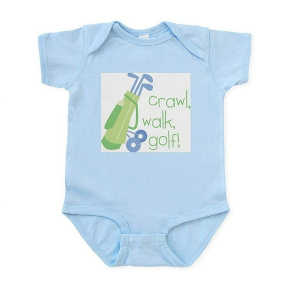 CafePress - Crawl, Walk, Golf Infant Bodysuit - Baby Light Bodysuit, Size Newborn - 24 Months