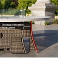 thumbnail image 5 of Direct Wicker Outdoor Rattan Propane Gas Fire Pit Table 50,000BTU 316 Marine Grade Stainless Steel CE Certified (Table Only, 8-Person Round), 5 of 7