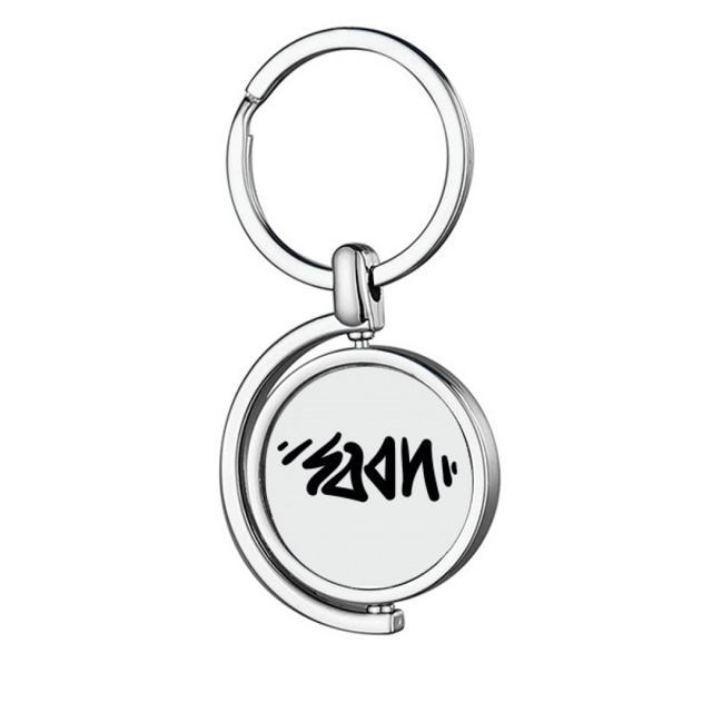 Pronto Funny quote handwrite Rotating keychain Metal Keyring Holder
