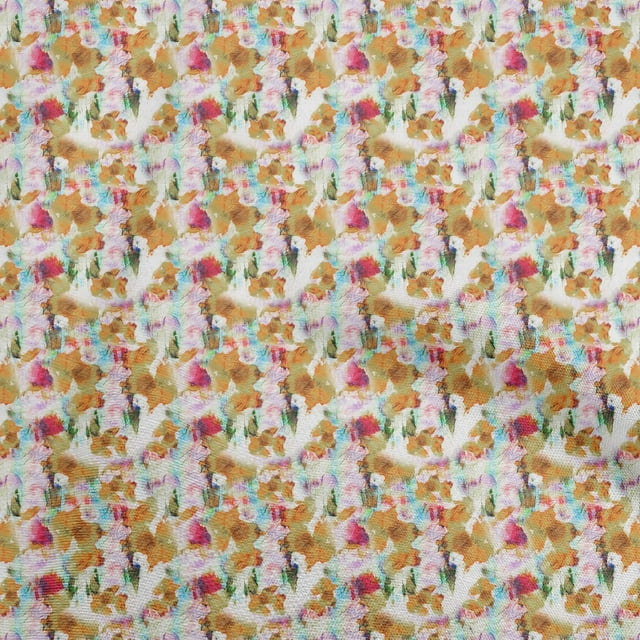 oneOone Tissu Flex Coton Marron Abstrait Floral Matériel de Robe Tissu Imprimé Tissu au Mètre 40 Pouces de Large