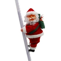 OUNONA Red Santa Roof Decoration Set for Outdoor Climbing Figure Holiday Display 1 Set