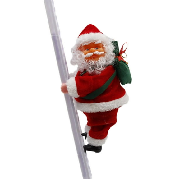 OUNONA Red Santa Roof Decoration Set for Outdoor Climbing Figure Holiday Display 1 Set