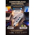 thumbnail image 3 of Hub Adaptador USB 3.0 y Tipo C de 4 Puertos para Laptop Plateado, 3 of 7