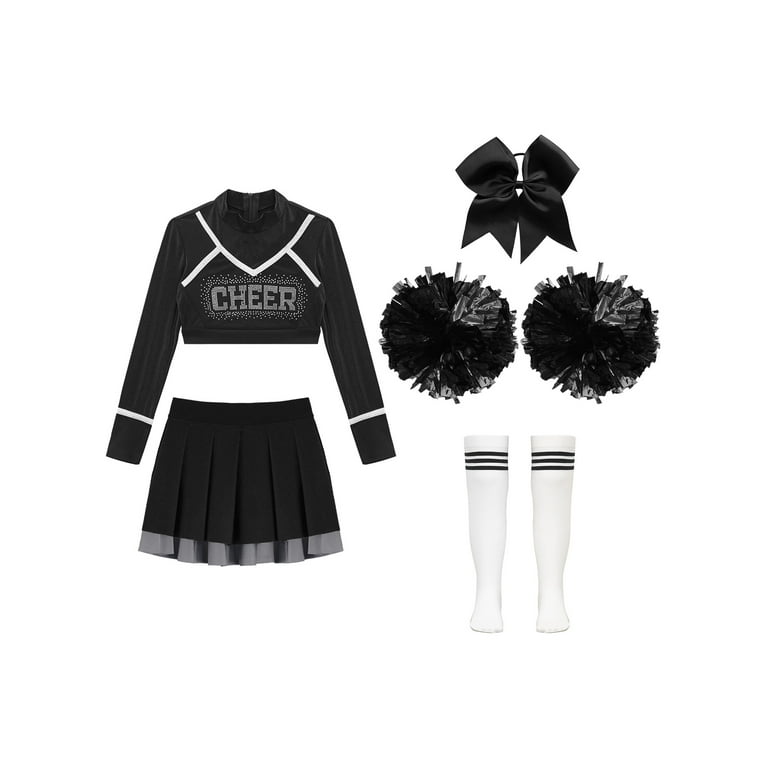 Black cheer crop top outlet