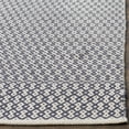 thumbnail image 4 of SAFAVIEH Montauk Nazca Geometric Cotton Area Rug, Ivory/Navy, 4' x 4' Square, 4 of 6