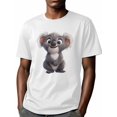 thumbnail image 6 of Cute Koala Men's T Shirts T-Shirt for Men Crew Neck Tees Cotton Tops, White, S, 6 of 7