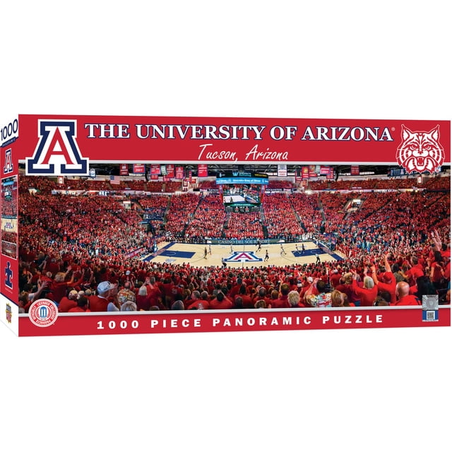 MasterPieces NCAA Arizona Wildcats, Stadium Panoramic Jigsaw Puzzle, McKale Center, 1000 Pieces