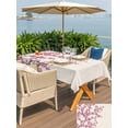 thumbnail image 5 of Outdoor Tablecloth with Umbrella Hole for Patio/Picnic/Party/Camping, Spring Flowers Waterproof Table Cloth Rectangle Table Cover Washable, Pink Cherry Blossom Branches Plants Beige (54"x 80"), 5 of 8