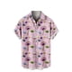 thumbnail image 4 of Camisas de manga corta con botones para hombres y mujeres Camisas hawaianas con estampado de hongos Camisas casuales con flores Camisas hawaianas, 4 of 5