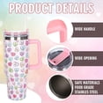 thumbnail image 3 of 40oz Valentine''s Day Tumbler with Handle Straw and Lid Love Heart Travel Coffee Tumbler Cup for Women Girlfriend Besties Wife Lover Spouse Gifts, 3 of 6