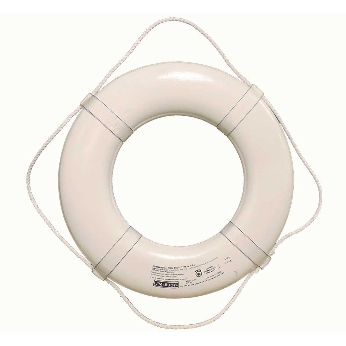 Life Preserver Ring Webbing Straps USCG Approved 20 Inch Water Float Saver White for sale online 