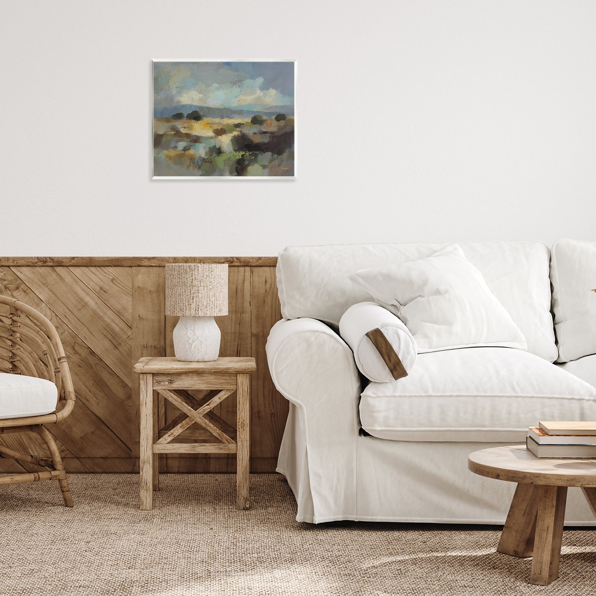 Stupell Industries Muted Blue Landscape with Clouds Wall Plaque Art, design by Silvia Vassileva