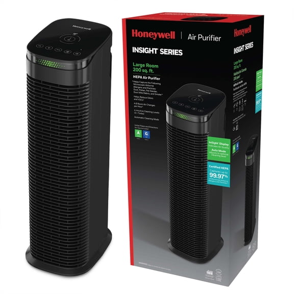 Honeywell Air Purifier, HPA180B, 200 sq ft, HEPA Filter, Dust, Pollen, Smoke, Dust Reducer