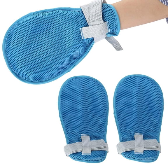 Medical Restraint Gloves,2Pcs Restraint Gloves Finger Control Mitts Hand Protectors Finger Hand Fixed Gloves,Padded Mitts