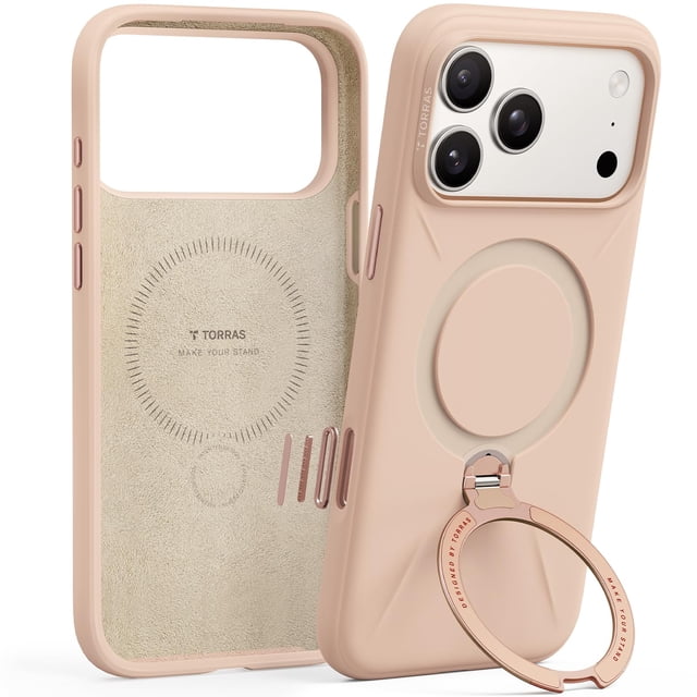 Funda de silicona TORRAS Ostand Q3 para iPhone 17 Pro Max con MagSafe