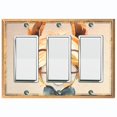 thumbnail image 1 of Metal Light Switch Plate Outlet Cover Nerdy Baby Llama Portrait LLA005, 1 of 13