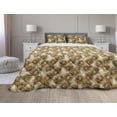 thumbnail image 1 of Sunflower Comforter & Sham Bedding Set, Vintage Style Ornament with Flowers Agriculture Nature Theme Sketchy Art, 3 pcs Duvet Set Microfiber Filling Quilt, 5 Sizes, Multicolor, by Ambesonne, 1 of 4