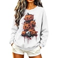 thumbnail image 2 of FNFYFH Halloween Sweatshirts Women Long Sleeve Graphic Halloween Shirts Casual Pullover Top, 2 of 8