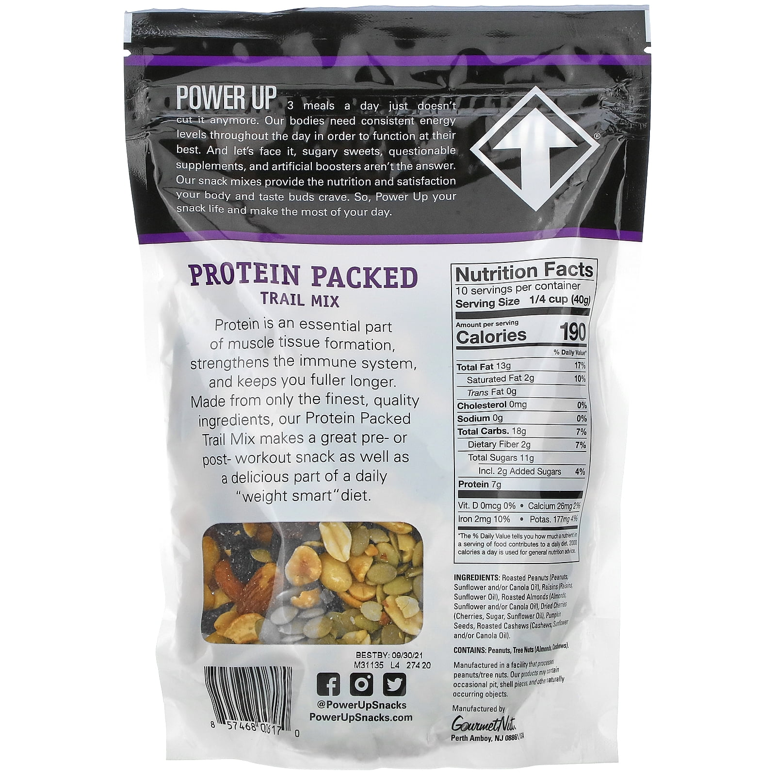Power Up, Protein Packed Trail Mix, 14 oz (397 g) Pack of 2