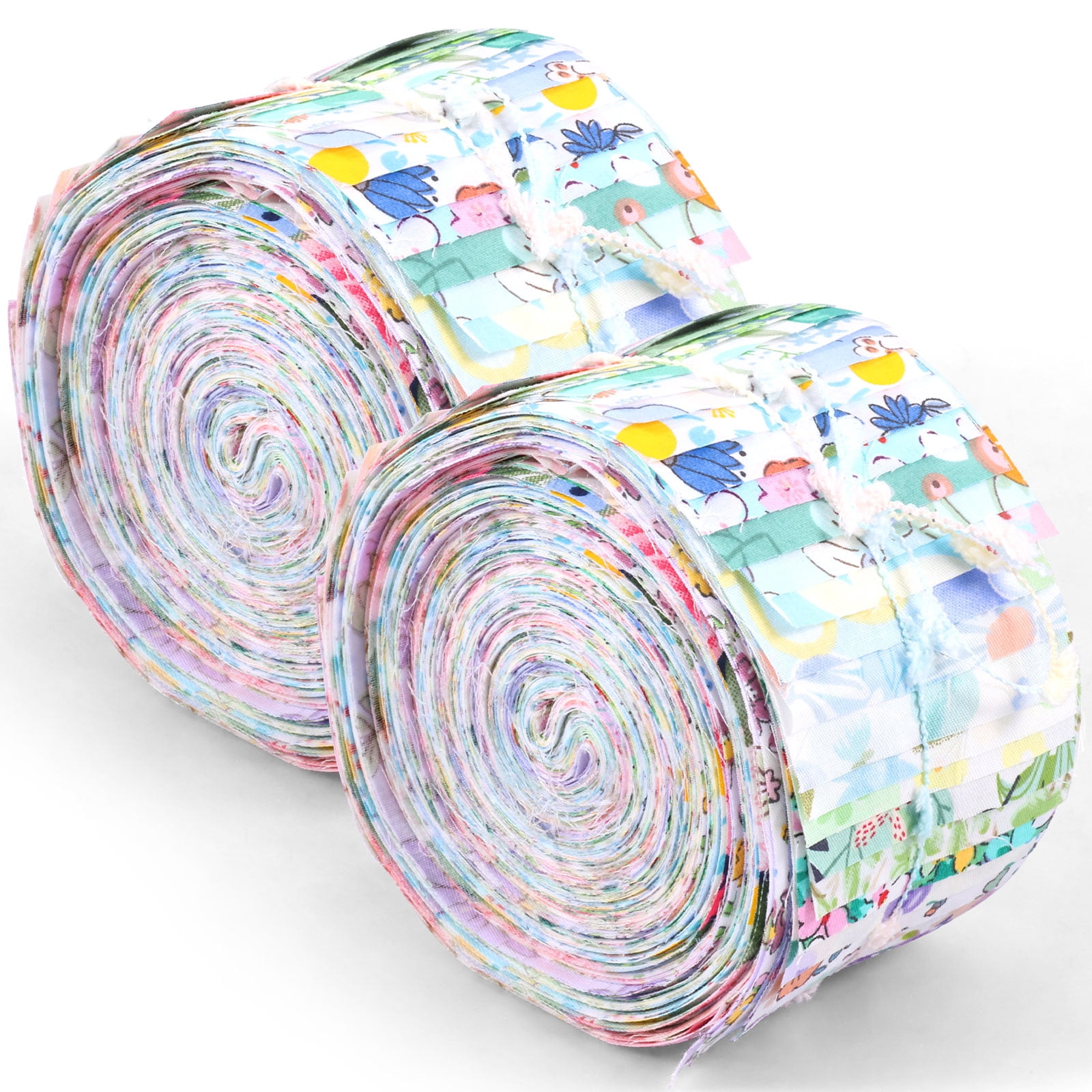 Wekvgz 80Pcs Cotton Quilting Fabric Soft Colorful Printed Sewing Fabric Multipurpose Pre Cut Strips 40 Floral Prints for DIY Handmade Crafting