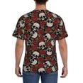 thumbnail image 2 of Rocae Red Rose Skull for Men's Moisture-Wicking Crew Tee - T-Shirt for Sports, Outdoor Activities, and Casual Wear, 2 of 9
