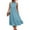 Sky Blue, variant on Women's Halter Neck Sleeveless Beach Dress Color Block Solid Print Loose Fit Sundress with Side Slits and Back Tie for Pool Parties,Sky Blue 3XL