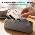 thumbnail image 2 of Portable Binder Clip Stapler with 150/250/300 Reusable Metal Clips, Handheld Push Clip Dispenser for Paper Clamps, No-Hole Mini Push Stapler for Desktop Document Binding (1 PCS), 2 of 7