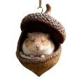thumbnail image 1 of Adornos colgantes de bellota de animales del bosque, acrílicos, para árbol de Navidad, con diseños de ardilla, conejo y poni, colgantes planos 2D para regalar en las fiestas., 1 of 8