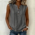thumbnail image 5 of Womens Summer Tank Tops, Sleeveless Shirts for Women Casual Solid Color Button Down Dressy Blouses Mothers Gifts, 5 of 6