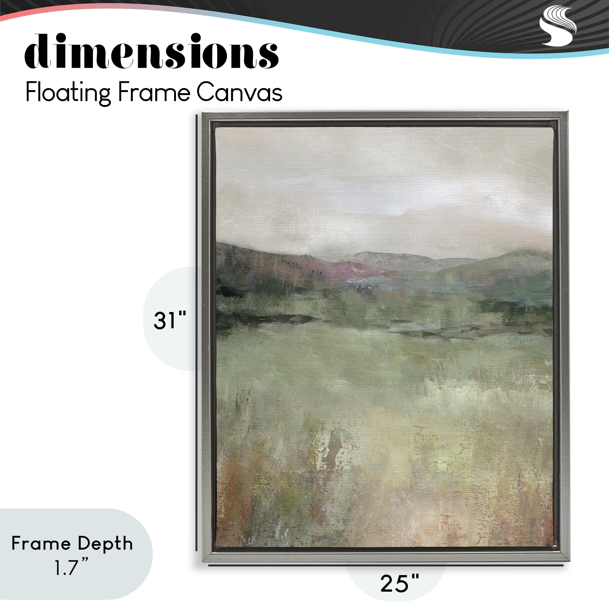 Stupell Industries Glimpse Of Spring Gray Framed Floater Canvas Wall Art, design by Carol Robinson