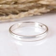 thumbnail image 3 of 925 Sterling Silver 3mm Wedding Band – Simple Half Round Ring for Daily Wear, Couple Rings, Gift for Her, 3 of 4