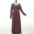 thumbnail image 4 of Womens Renaissance Medieval Peasant Dress Empire Waist Regency Era Ball Gown, 4 of 5