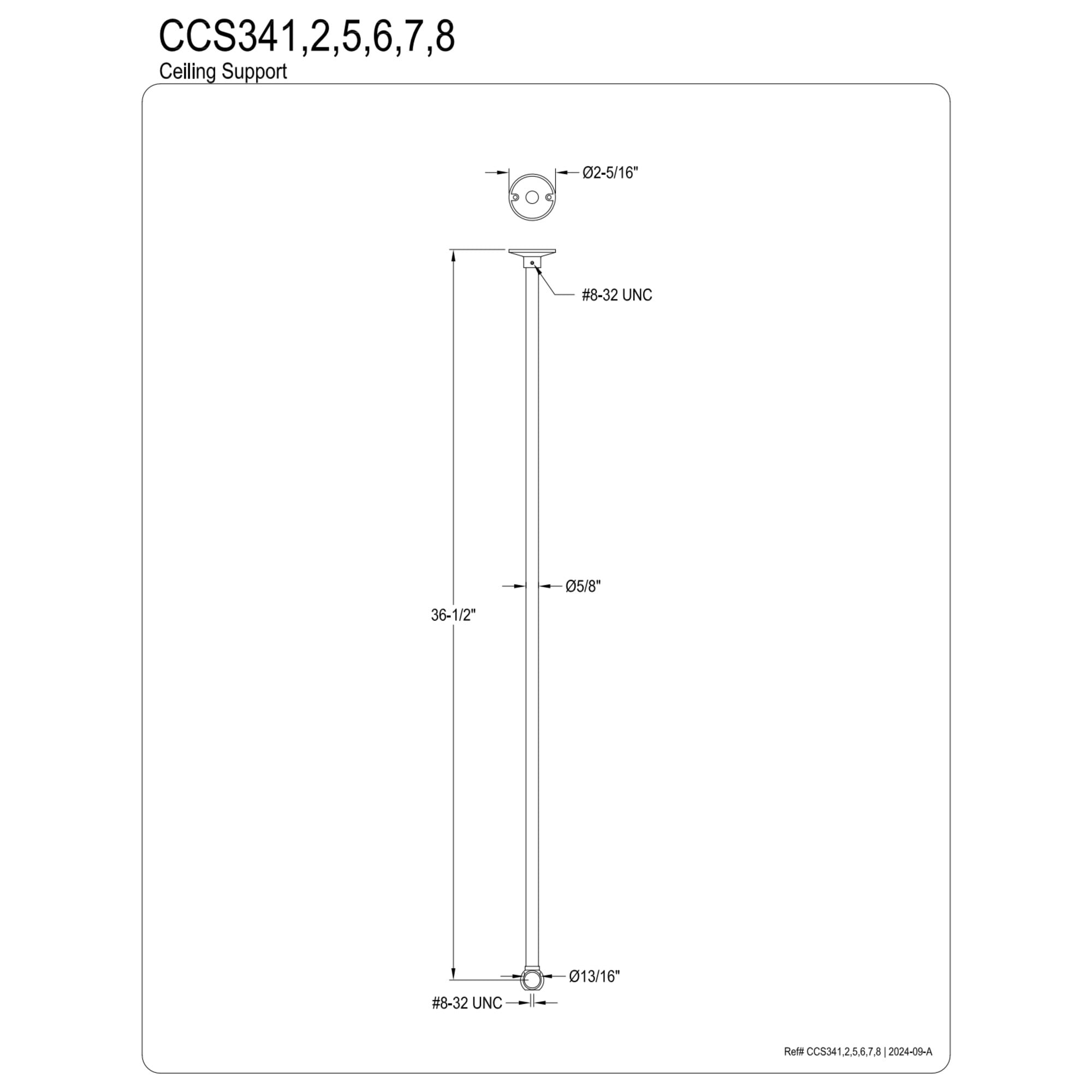 Kingston Brass CCS345 Vintage Shower Curtain Rod Support, Oil Rubbed Bronze
