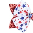 thumbnail image 5 of Zanarzt Baby Girl Hair Clips Childrens Bow Hair 4th of July Hair Bow Clips Double Layer 4th of July Bows for Hair White,3-12 Years, 5 of 6