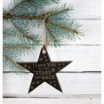 thumbnail image 3 of Darling Souvenir MADE WITH LOVE I Love To The Stars And Back Engraved Star Slate Hanging Christmas Tree Ornament with String Personalized Message Gift., 3 of 4