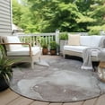 thumbnail image 6 of Addison Rugs Chantille Indoor/Outdoor Transitional Watercolors Taupe Washable Round Rug, 8' x 8', 6 of 6