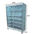 thumbnail image 2 of Covered Living Storage Shelving Unit Cover, fits racks 60"W x 24"D x 72"H, One Side See Through Panel, Glacier Blue, 2 of 3