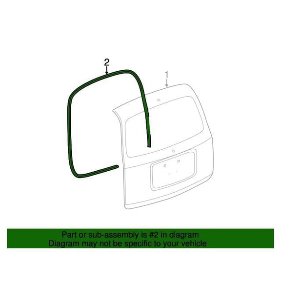 GM 15862172 Weatherstrip Asm-L/Gate