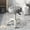 Grey #1, variant on White Adjustable Swivel Chair, 360-Degree Rolling Stool with Gas Lift, Height 13.8-20.8 Inch, PU Leather for Salon Office Makeup