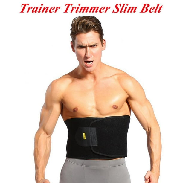WALFRONT Slim Fit Waist Belt,Men Hot Body Shaper Weight Loss Slimming Waist  Trainer Trimmer Slim Belt Wrap