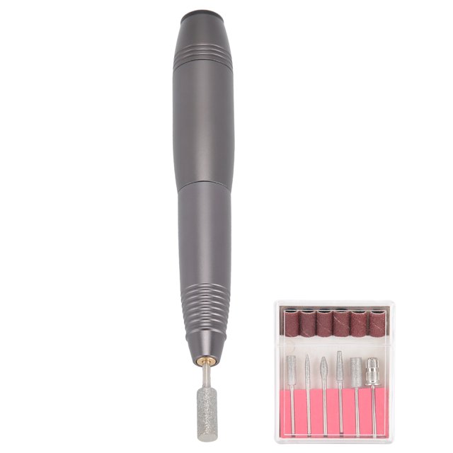Taladro Eléctrico Para Uñas, 20000RPM, Aleación De Aluminio, Pluma Pulidora Portátil Para Uñas, 4,7X0,7 Pulgadas, 100-240V, EU 12W(EU)