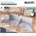 thumbnail image 7 of Ruvati 30-inch Low-Divide Undermount Double Bowl 16 Gauge Kitchen Sink, 7 of 7